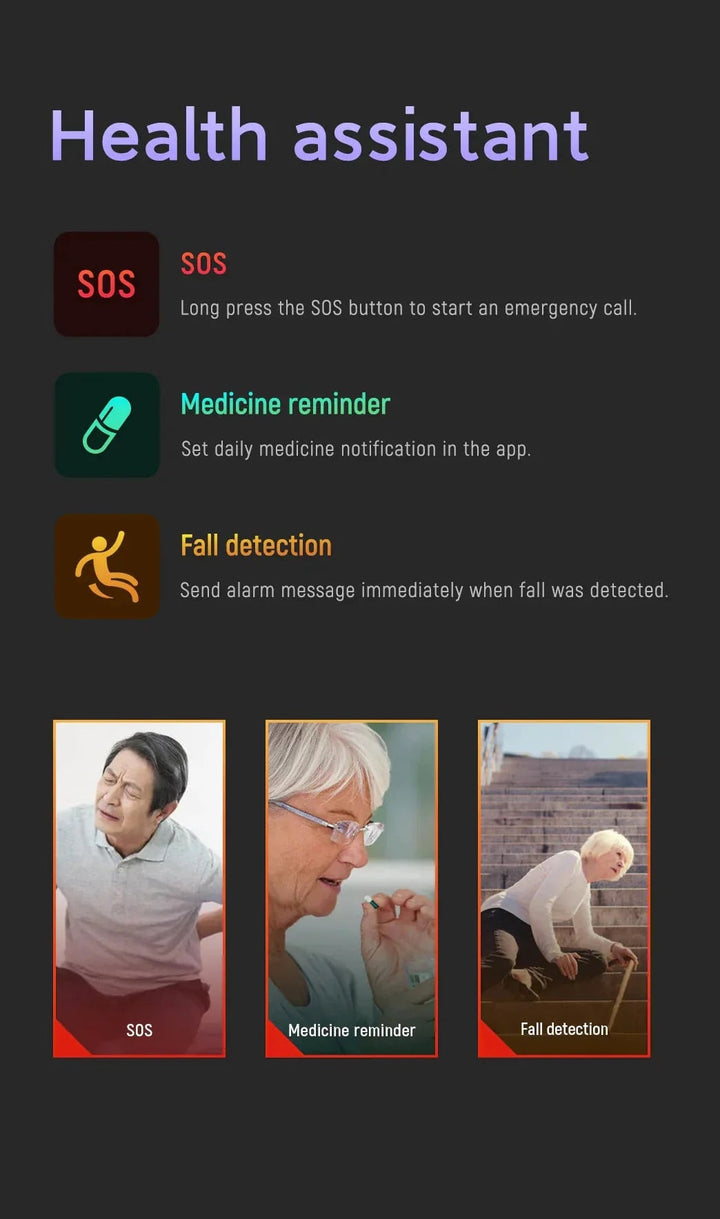 Safetime Smartwatch With Fall Detection And Sos GPS Tracking For Seniors - Image 5