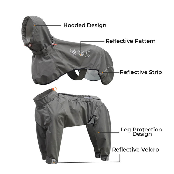 Sandsberg032519 Reflective Waterproof Raincoat For Dogs Four Legs - Image 4