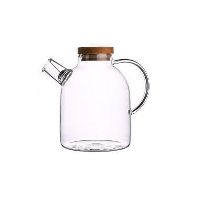 Scandinavian Glass Teapot Set With Wooden Lid - Image 7