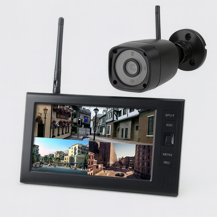 Security Camera System With 7-Inch LCD Monitor Wireless Outdoor Camera And Night Vision - Image 1