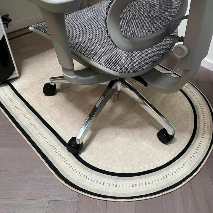 Semi-Circular Office Chair Mat With Non-Slip Backing - Image 1