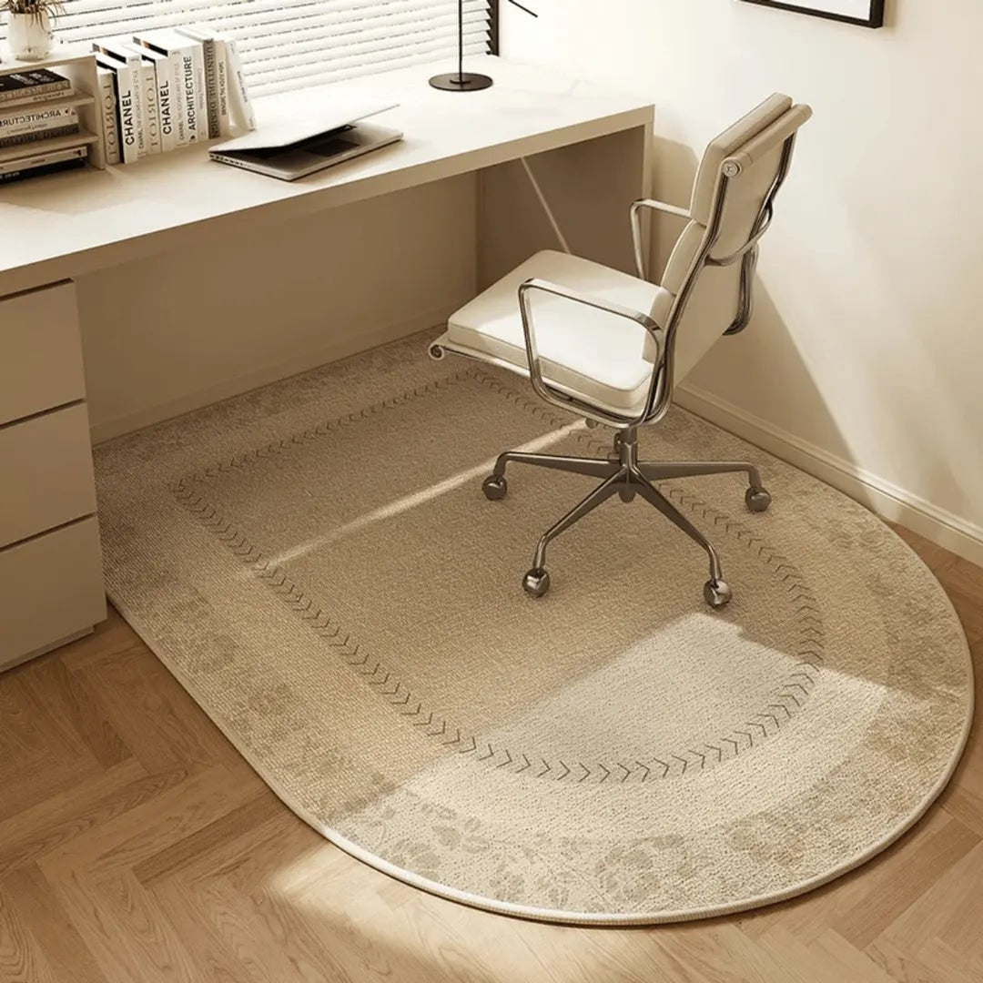 Semi-Circular Office Chair Mat With Non-Slip Backing - Image 3