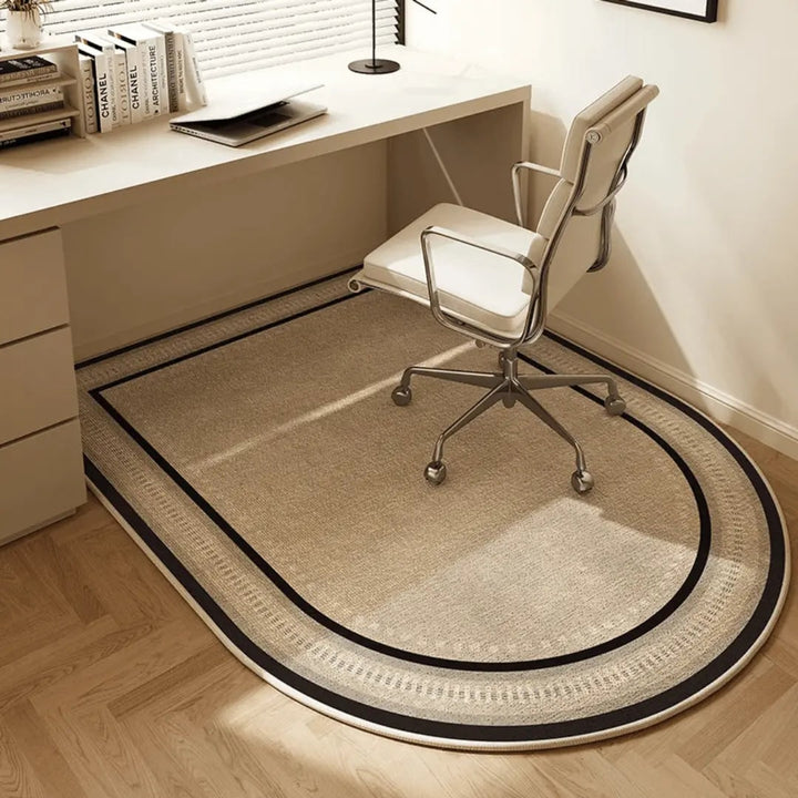 Semi-Circular Office Chair Mat With Non-Slip Backing - Image 4