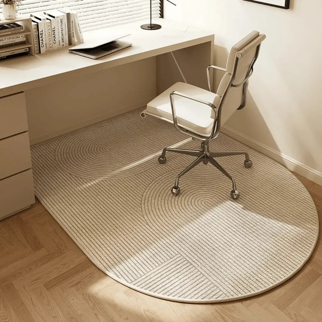 Semi-Circular Office Chair Mat With Non-Slip Backing - Image 7