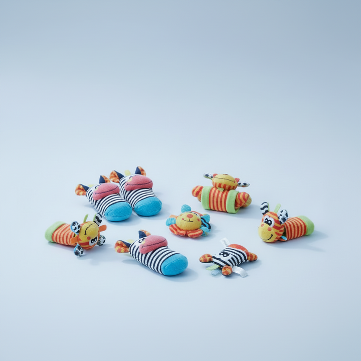 Sensory Toys for Infants Rattles Interactive Play Socks - Image 1