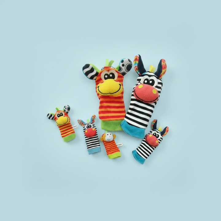 Sensory Toys for Infants Rattles Interactive Play Socks - Image 2