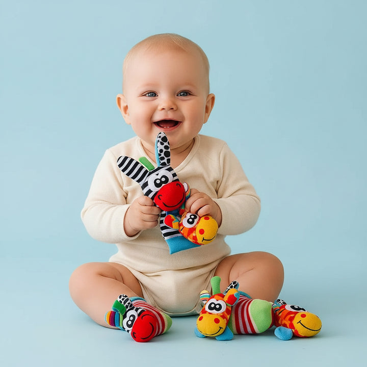 Sensory Toys for Infants Rattles Interactive Play Socks - Image 6