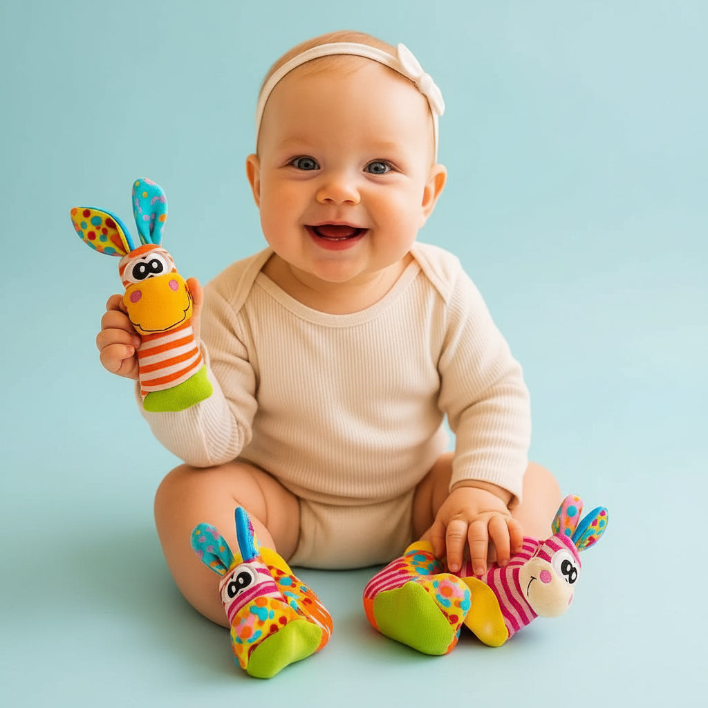 Sensory Toys for Infants Rattles Interactive Play Socks - Image 7