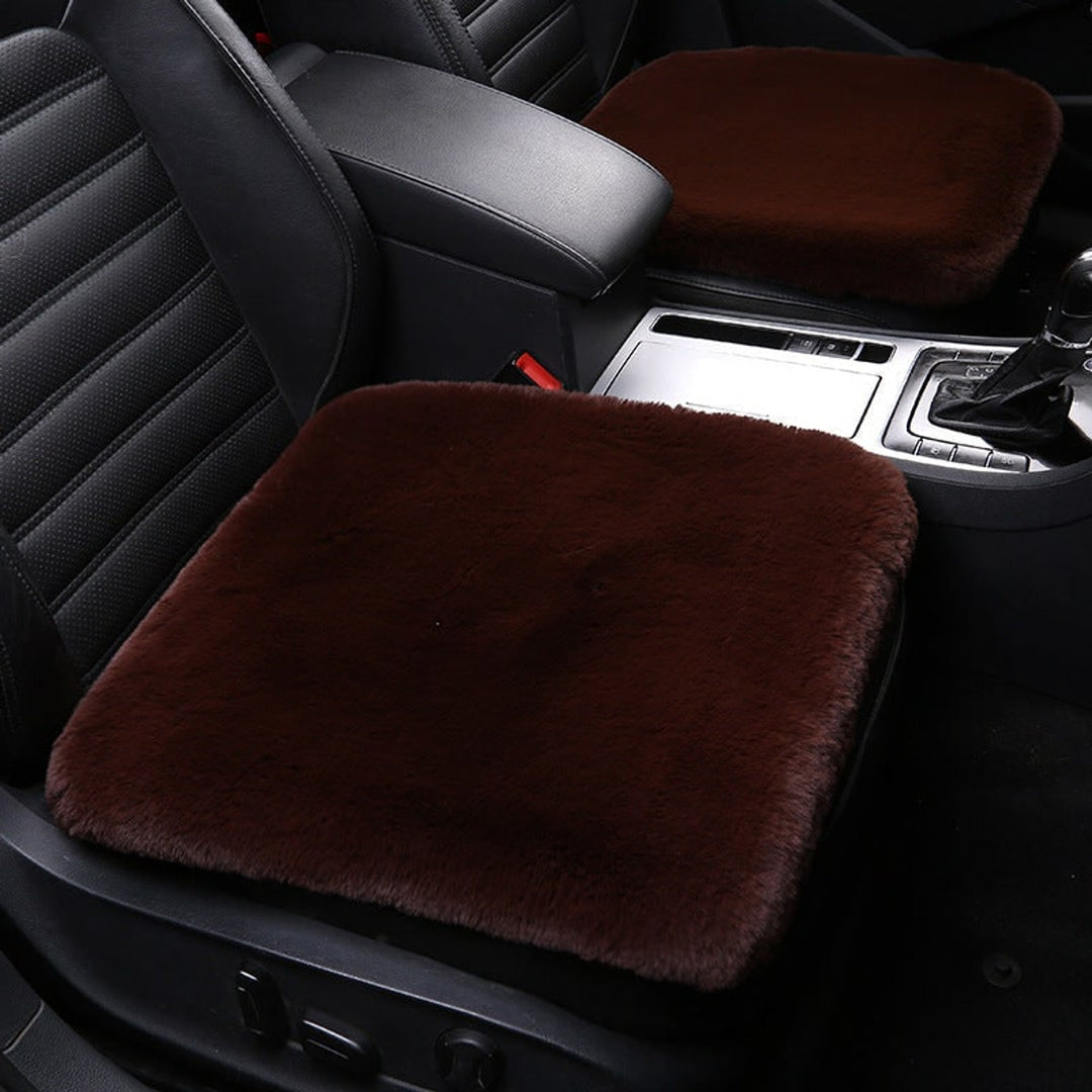Sheepskin Car Seat Cushion With Anti-Slip PVC Dots - Image 5