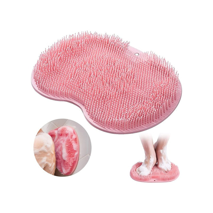 Silicone Shower Scrubber Mat With Non-Slip Suction Cups For Massage - Image 1