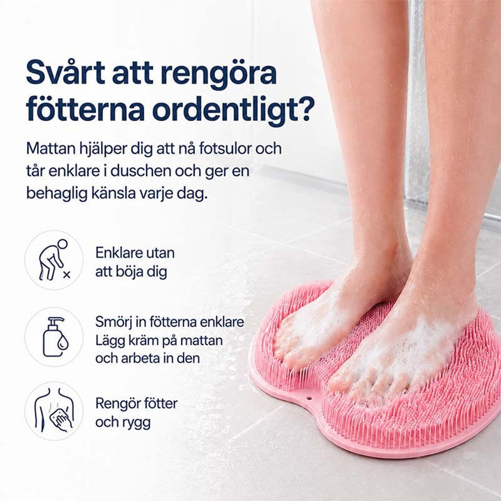 Silicone Shower Scrubber Mat With Non-Slip Suction Cups For Massage - Image 3