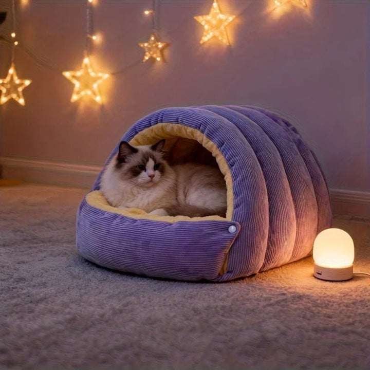 Snugden Enclosed Cat Bed For Warmth And Security - Image 3