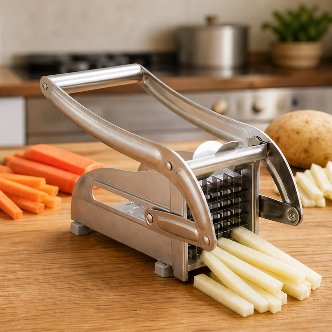 Stainless Steel Potato And Cucumber Slicer With Suction Base - Image 5