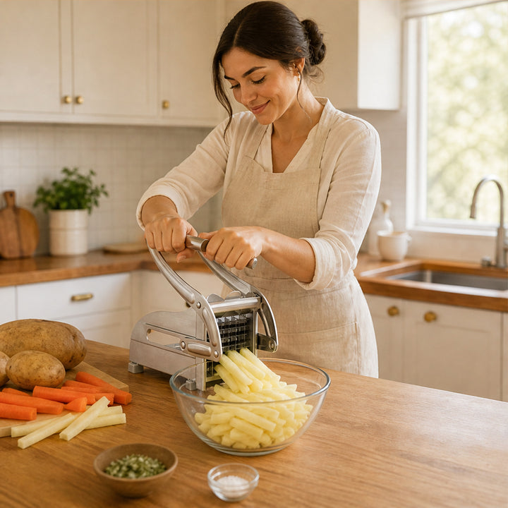 Stainless Steel Potato And Cucumber Slicer With Suction Base - Image 3