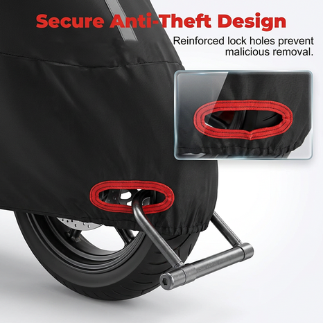 Stormshell Weatherproof Motorcycle Cover With Reflective Stripes And Reinforced Lock Openings - Image 9