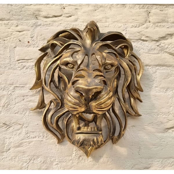 Strong Metal Lion Head Wall Decoration Elegant - Image 2