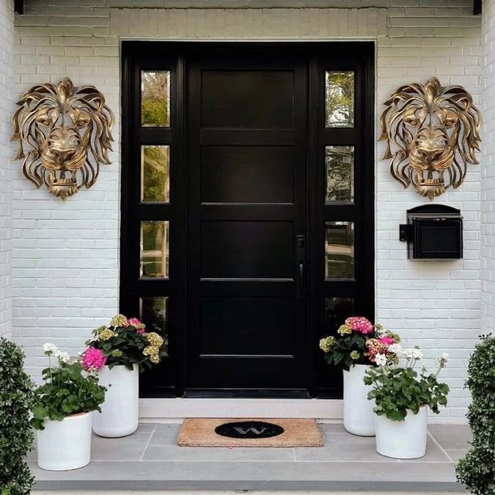 Strong Metal Lion Head Wall Decoration Elegant - Image 6