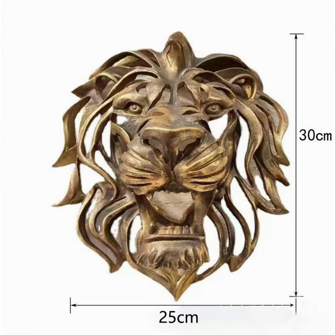 Strong Metal Lion Head Wall Decoration Elegant - Image 9