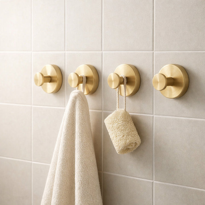 Suction Hooks Stainless Steel No Drill 4 Pack For Bathroom And Kitchen - Image 1
