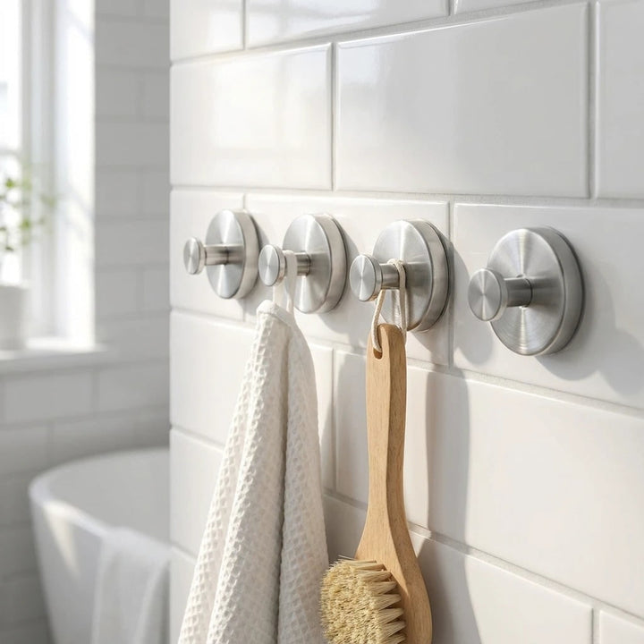 Suction Hooks Stainless Steel No Drill 4 Pack For Bathroom And Kitchen - Image 7