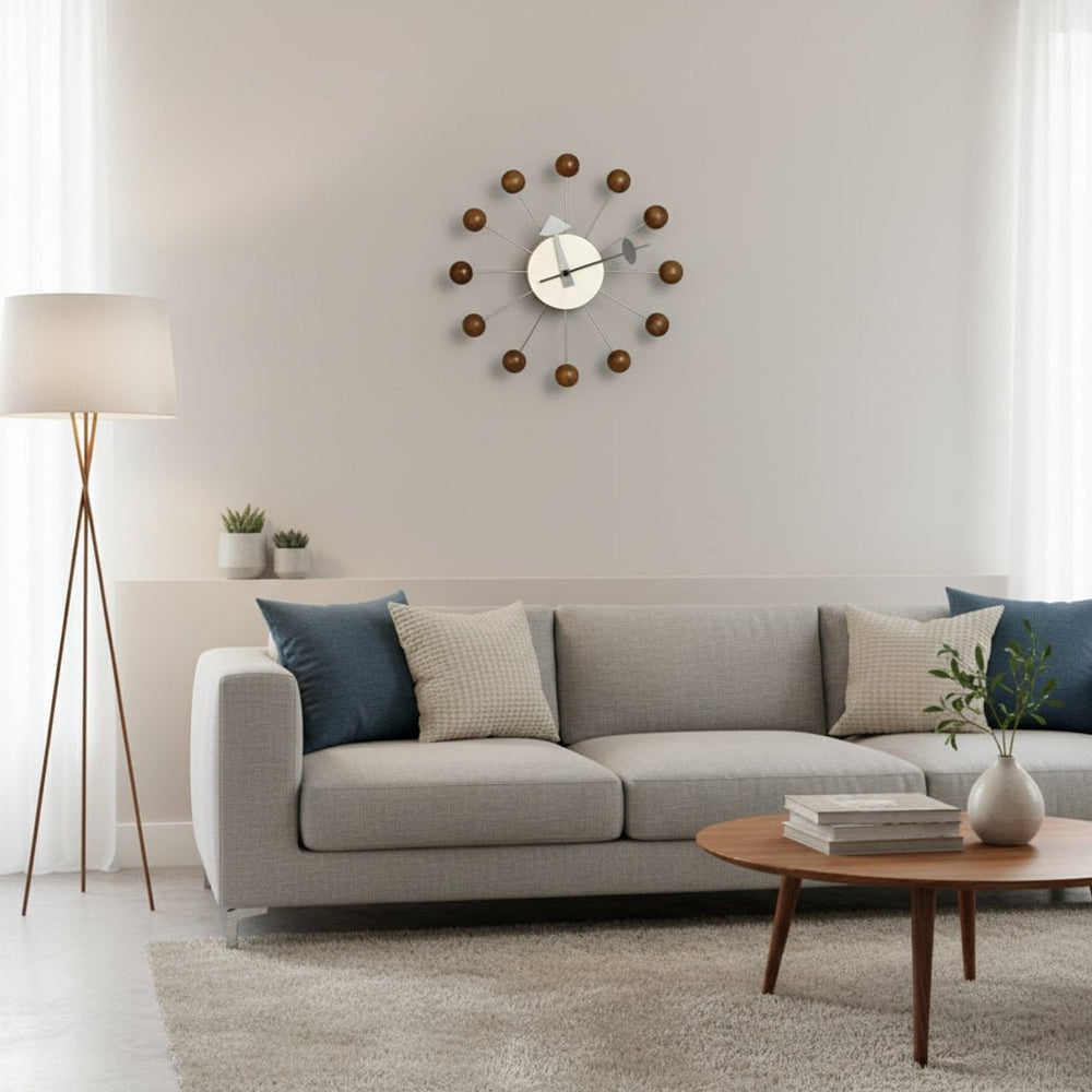 Sunburst Wall Clock Decorative Metal With Silent Movement - Image 2
