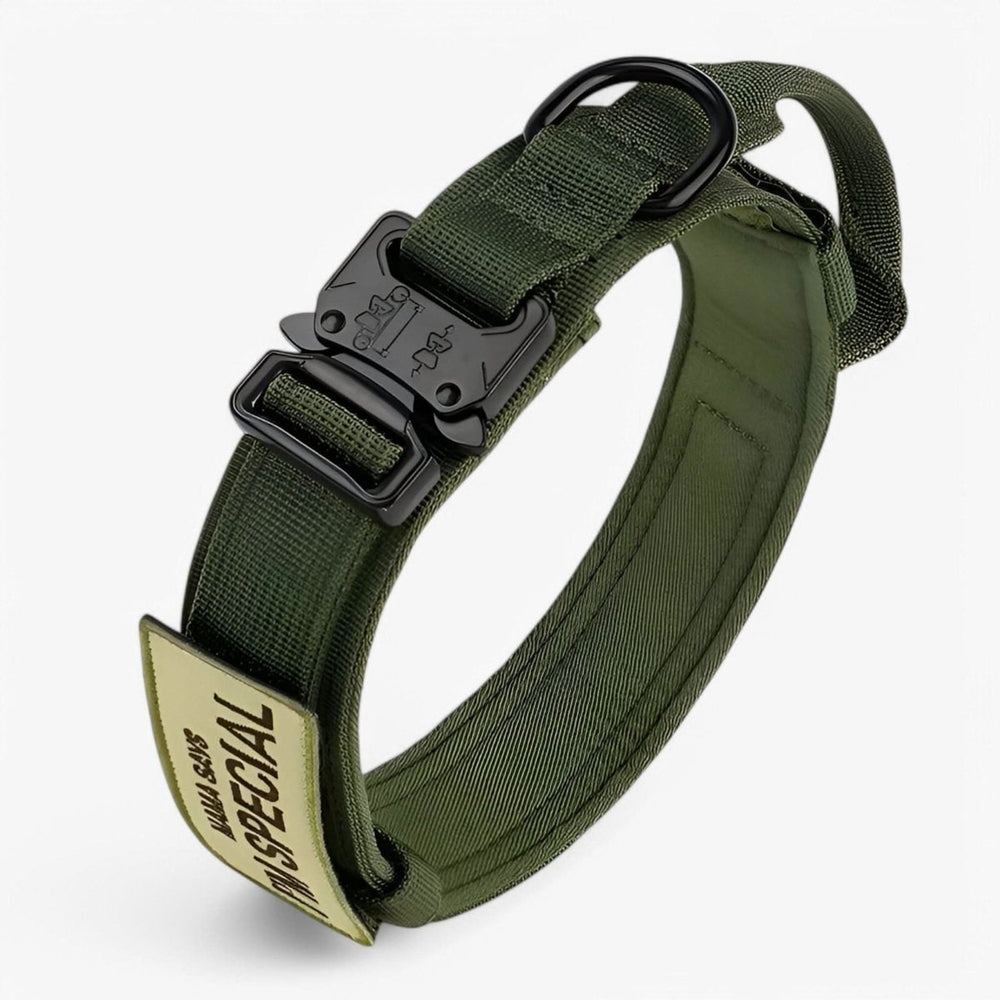 Tactical Dog Collar With Padded Interior And Integrated Control Handle For Training - Image 2