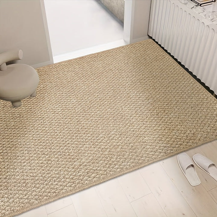 Textured Natural Fibre Door Mat With Absorbent Non-Slip Base - Image 1