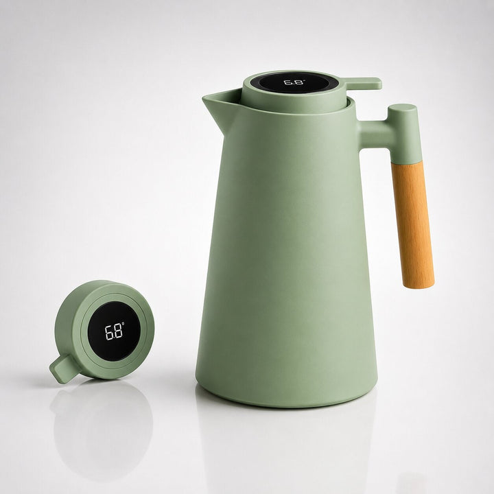 Thermal Coffee Carafe With Temperature Display 1 Liter Drip-Free Pouring - Image 5