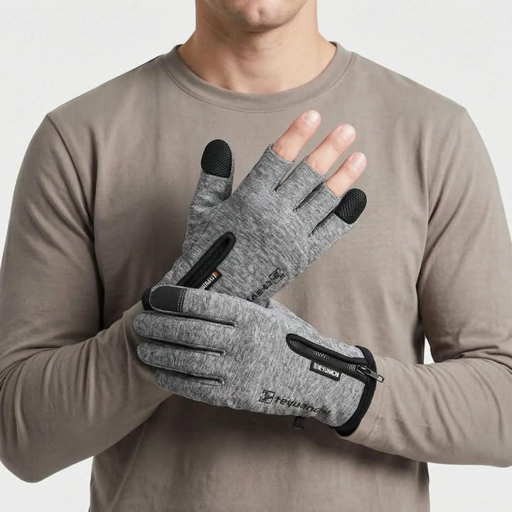 Thermal Fishing Gloves With Water-Resistant Construction Fleece Lining And Touchscreen Fingertips - Image 2