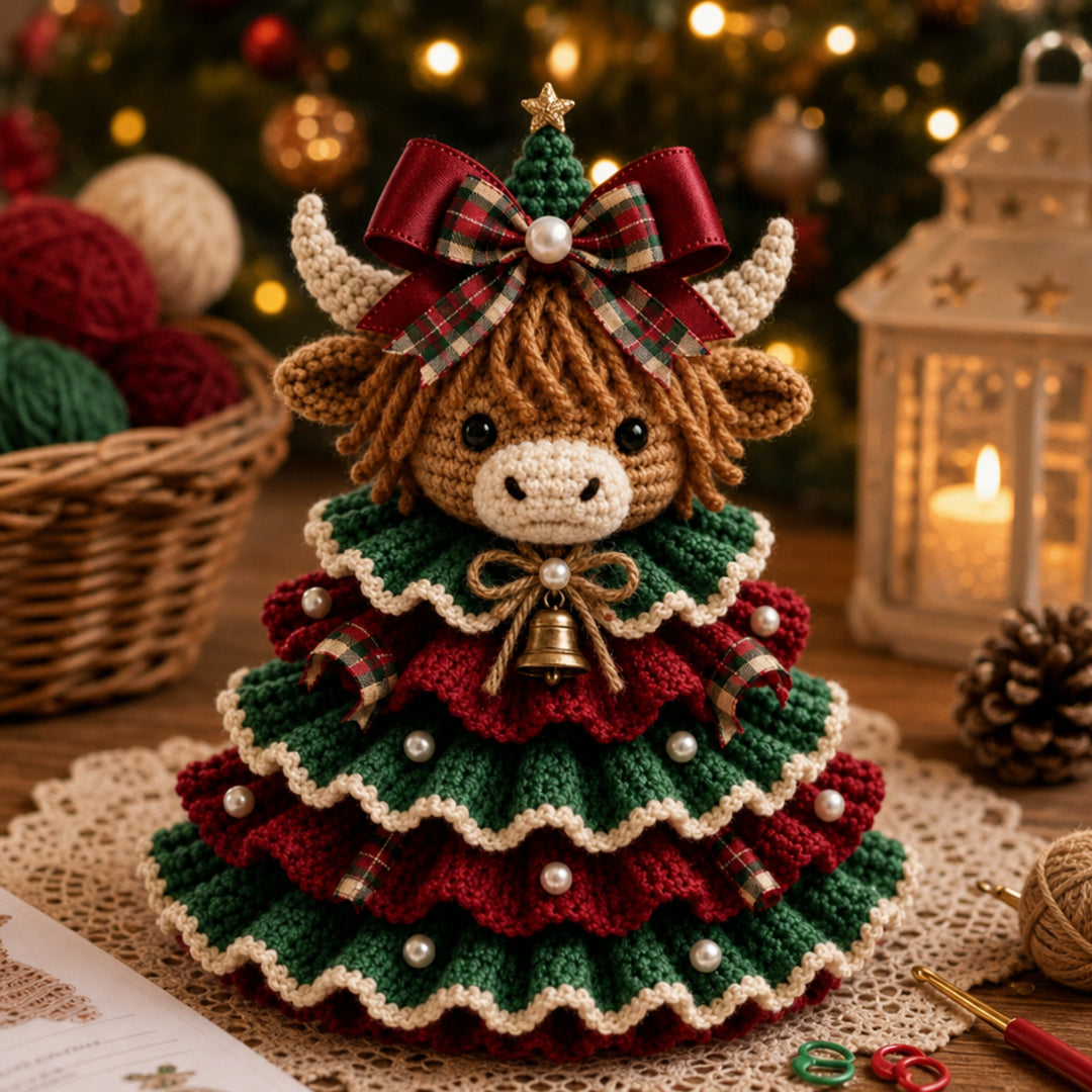 Tiered Animal Christmas Crochet Ornament Kit - Image 1