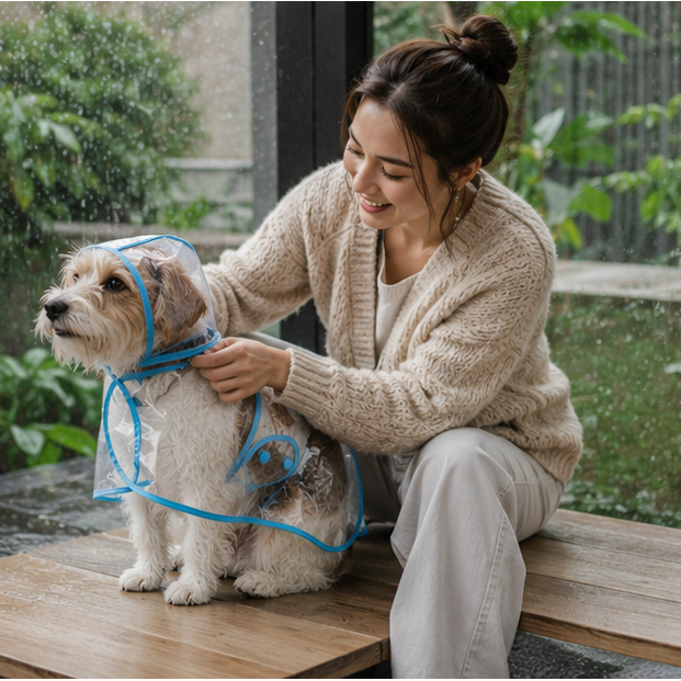 Transparent Hooded Pet Raincoat Waterproof Dog Raincoat For Rainy Walks - Image 10