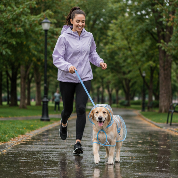 Transparent Hooded Pet Raincoat Waterproof Dog Raincoat For Rainy Walks - Image 11