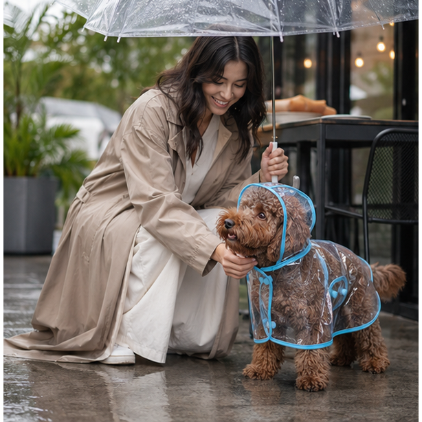 Transparent Hooded Pet Raincoat Waterproof Dog Raincoat For Rainy Walks - Image 6