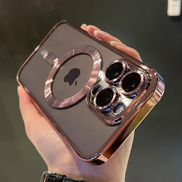 Transparent iPhone Case Magnetic With Electroplated Metal Bumper - Image 10