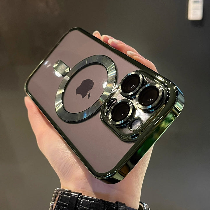 Transparent iPhone Case Magnetic With Electroplated Metal Bumper - Image 13