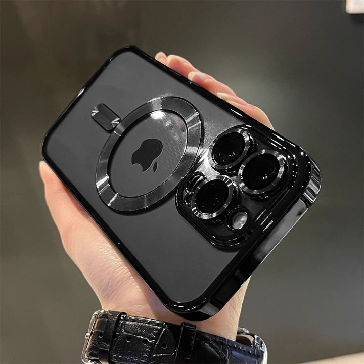 Transparent iPhone Case Magnetic With Electroplated Metal Bumper - Image 15