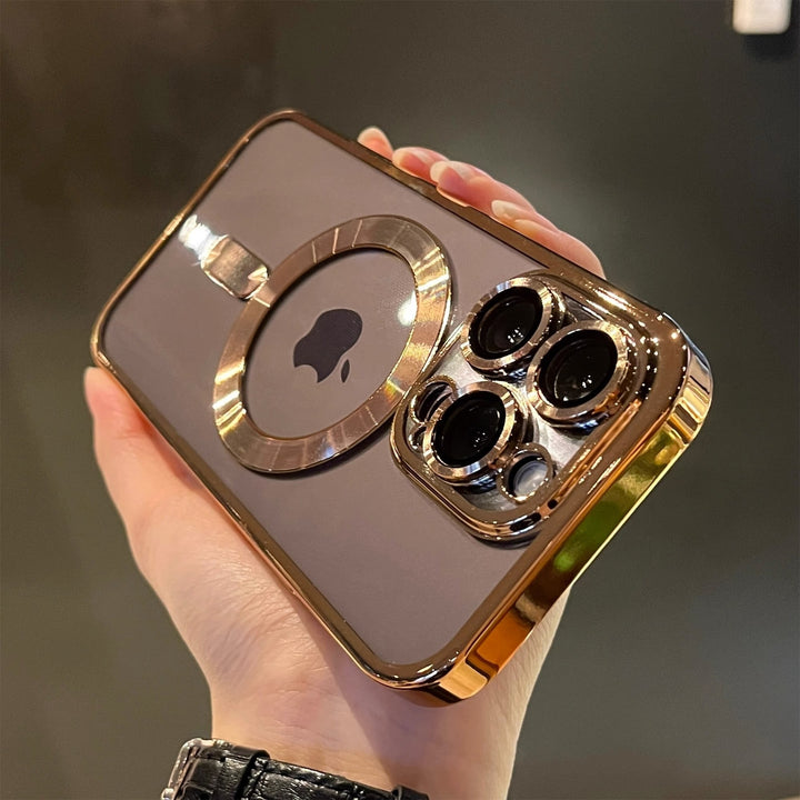 Transparent iPhone Case Magnetic With Electroplated Metal Bumper - Image 16