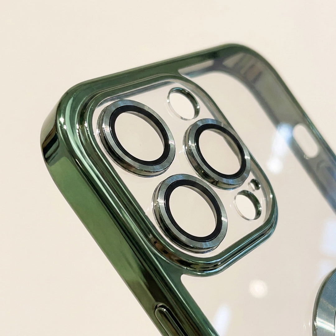 Transparent iPhone Case Magnetic With Electroplated Metal Bumper - Image 6