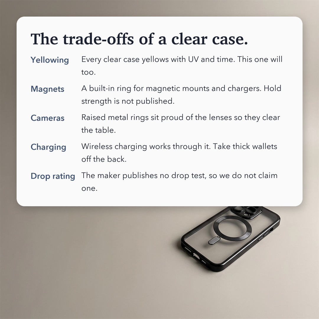 Transparent iPhone Case Magnetic With Electroplated Metal Bumper - Image 9