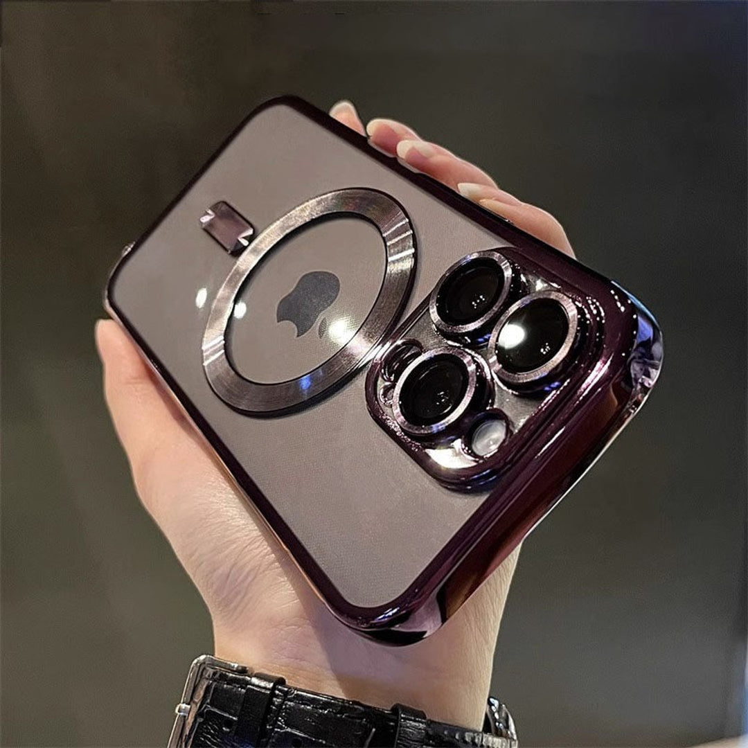 Transparent iPhone Case Magnetic With Electroplated Metal Bumper - Image 12