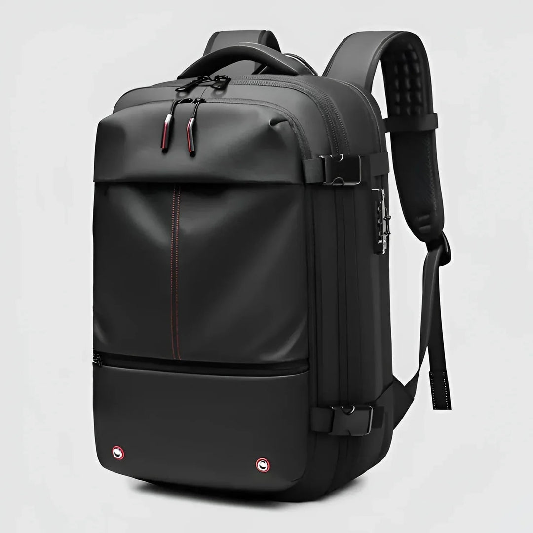 Travel Backpack with Streamlined Pu Design and Compression - Image 1