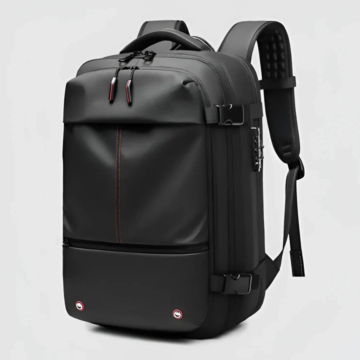 Travel Backpack with Streamlined Pu Design and Compression - Image 1