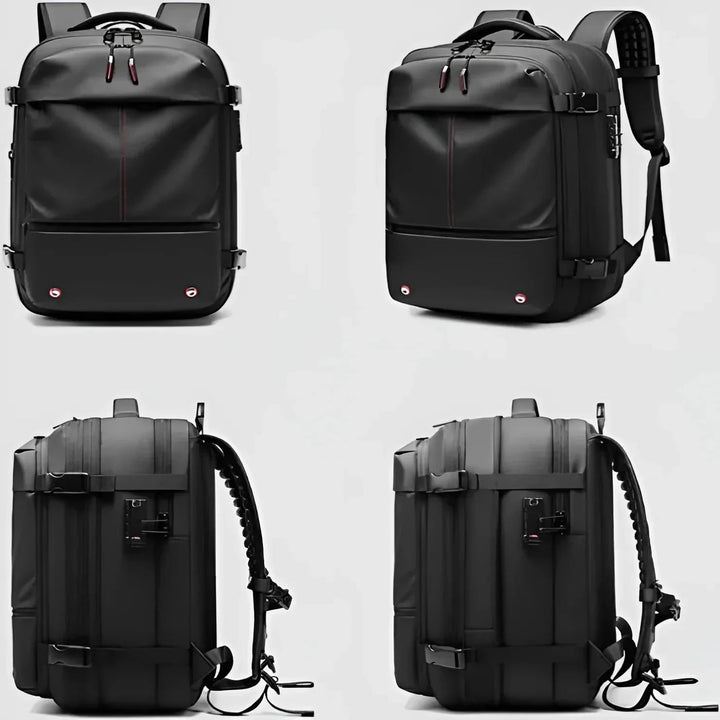 Travel Backpack with Streamlined Pu Design and Compression - Image 5