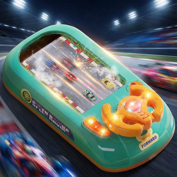 Interactive Steering Wheel Toy with 200 Challenges – Screen-Free Racing Game for Kids