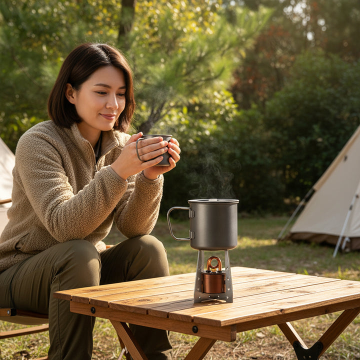 Ultralight Alcohol Burner Stove For Camping And Backpacking - Image 1
