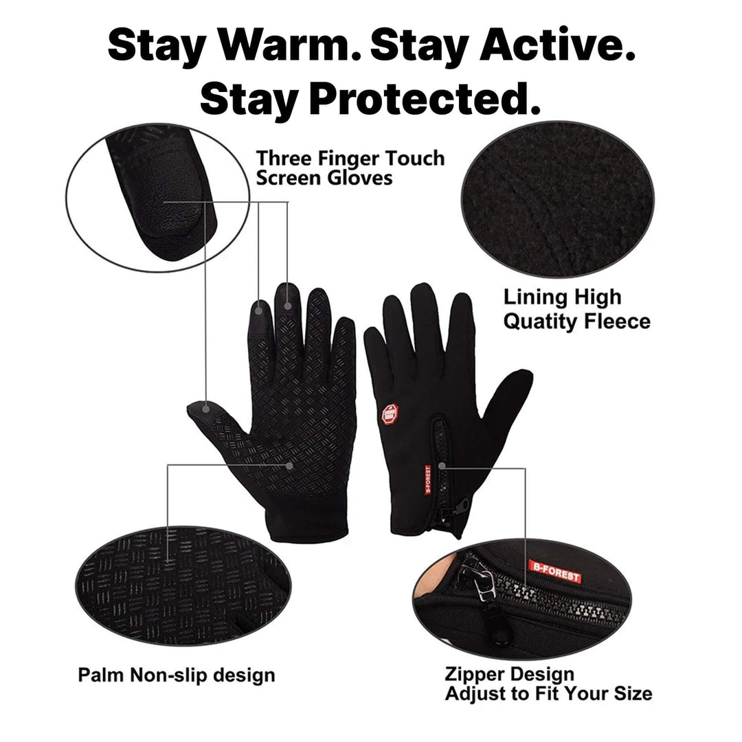 USB Heated Winter Gloves For Thermal Ladies Snow Ski Cycling With Zipper Touchscreen Fingertips And Textured Grip - Image 7