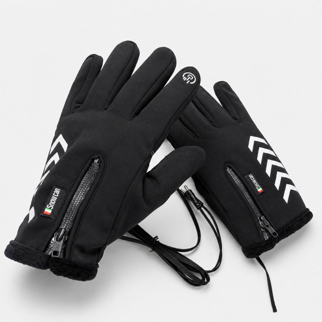 USB Heated Winter Gloves With Touchscreen Fingertips And Water-Repellent Nylon Shell - Image 2