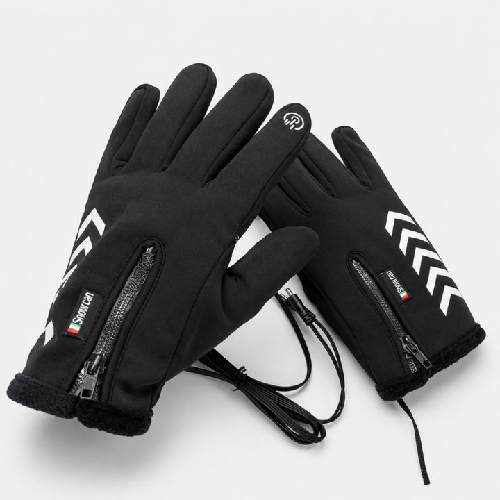 USB Heated Winter Gloves With Touchscreen Fingertips And Water-Repellent Nylon Shell - Image 2