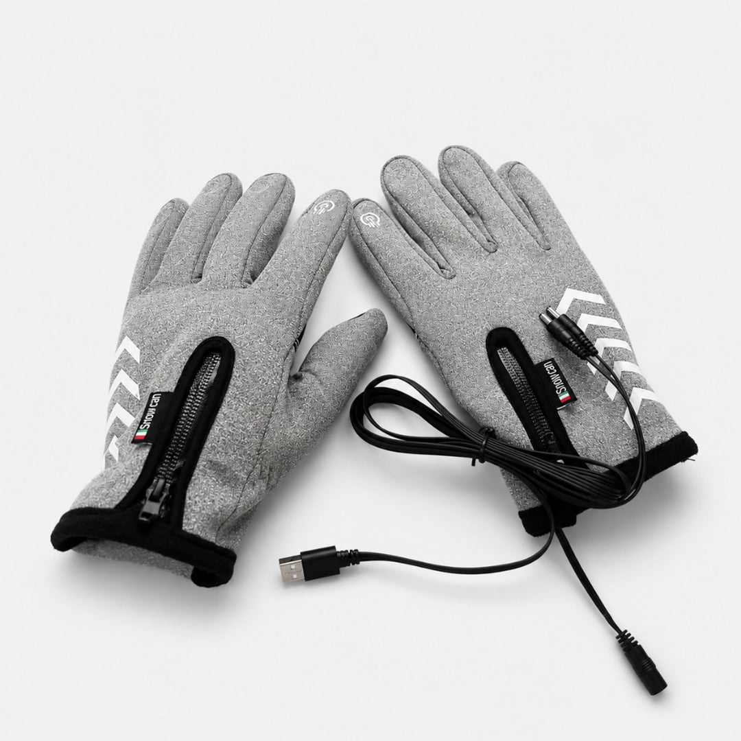 USB Heated Winter Gloves With Touchscreen Fingertips And Water-Repellent Nylon Shell - Image 4