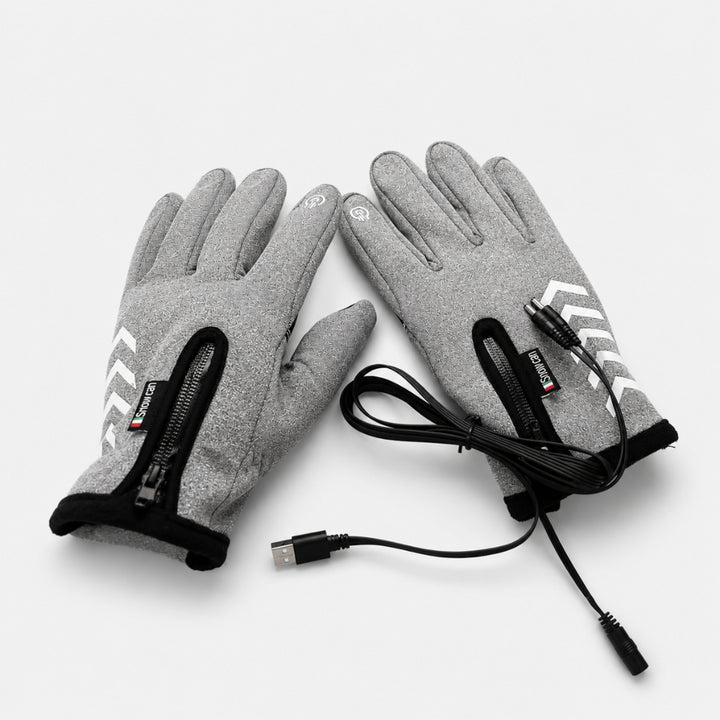 USB Heated Winter Gloves With Touchscreen Fingertips And Water-Repellent Nylon Shell - Image 4